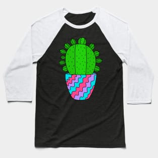 Cute Cactus Design #181: Cactus In A Special Pot Baseball T-Shirt